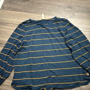 Matilda Jane cute blue as yellow shirt with detailed cuffs!